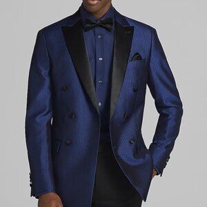 NEW Jos. A Bank Slim Fit Dot Double Breasted Dinner Tuxedo Jacket
